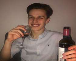 Cam Kirkham consuming alcohol